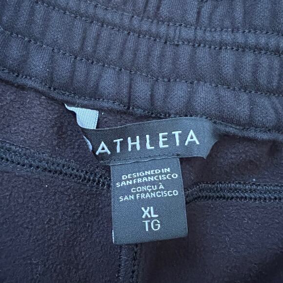 Athleta Womens Drawstring High Waisted Wide Leg Sport Pants Fleece Lined Size XL - Picture 6 of 12